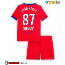 Otroške Nogometnih dresov Paris Saint-Germain Joao Neves #87 Tretji 2025-26 Kratki rokavi (+ hlače)